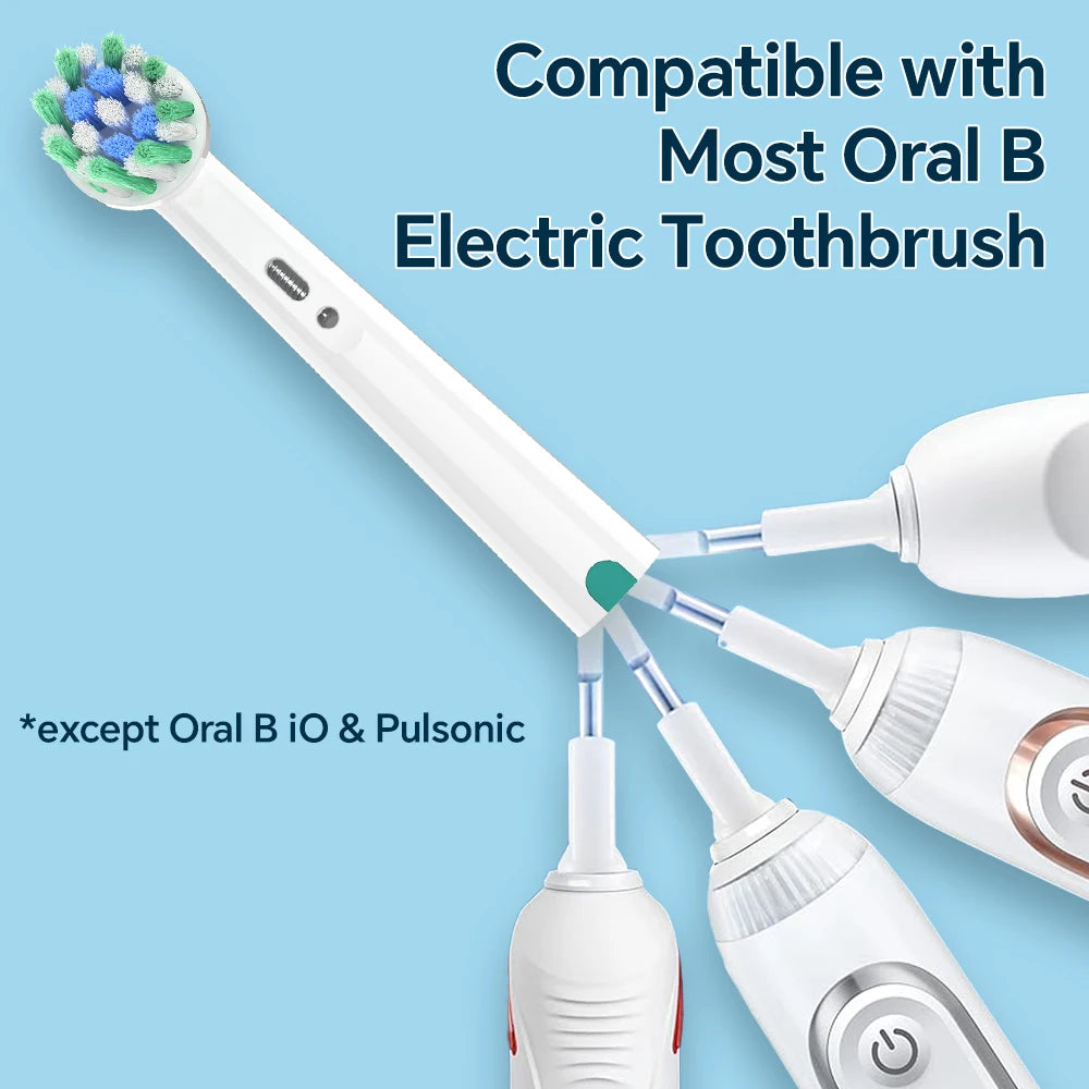 4/8/12/20pk Cross Bristles Brush Heads Compatible with Oral B Electric Toothbrush, Replacement Toothbrush Head for Pro 1000 500