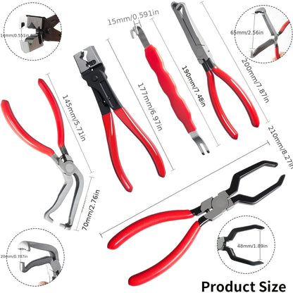 6pcs Electrical Disconnect Pliers for Cars, Automotive Electrical Plug Connector Disconnect Tool and Connector Separator