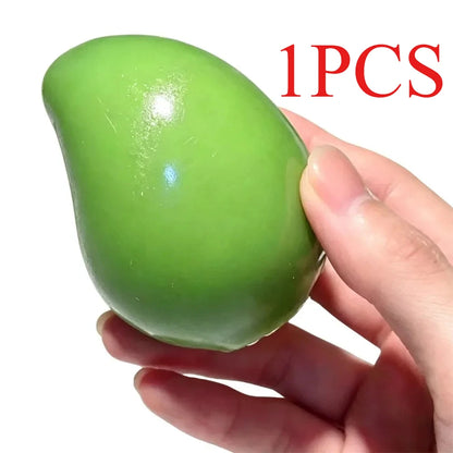 Handmade Crispy Mango Stress Ball Fidget Toy Crunchy Squeeze Ball Round Blocks Filled ASMR Anti Stress Toys for Adults Kids