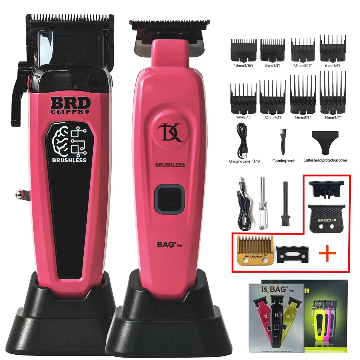 BRDCLIP 7500RPM Brushless Motor Professional Hair Clipper Barber Hair Cutting Machine Kit Salon Hair Trimmer for Men 106 078