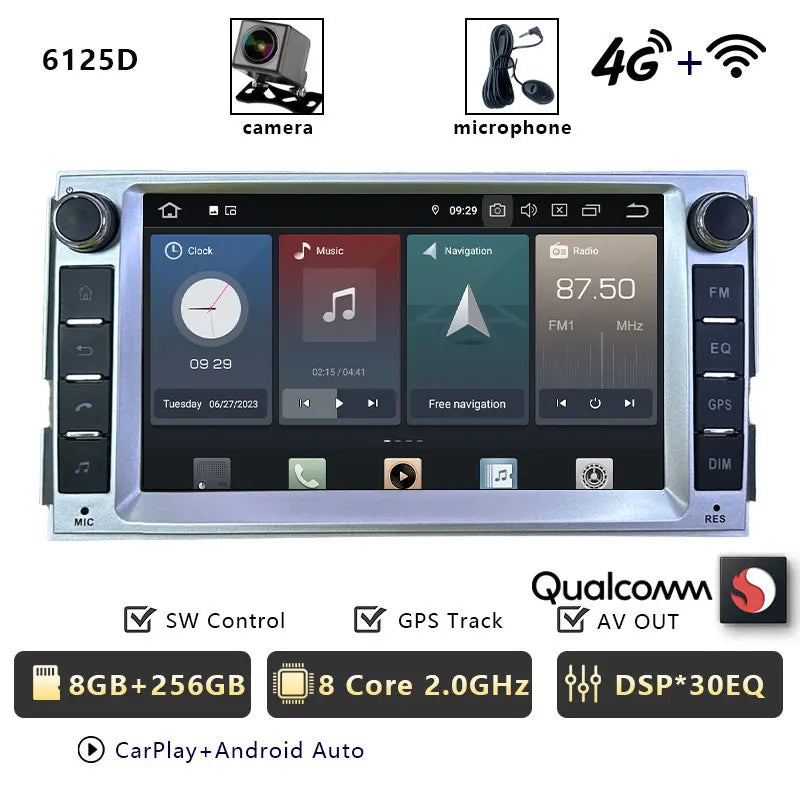 CHSTEK Android 13 Car Radio For Hyundai Santa Fe 2007 2008-2012 Head Unit Carplay Bluetooth WIFI 4G GPS Multimedia Vedio Player