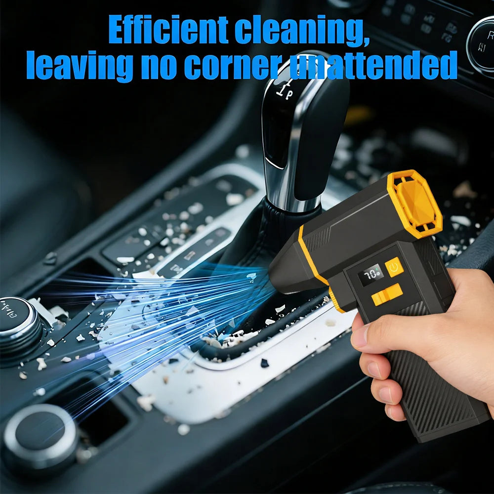 Turbo Jet Fan Electric Air Duster 10000mAh High-Speed Blower 130000RPM for Car PC Home Cleaning Powerful Portable Dryer Tool