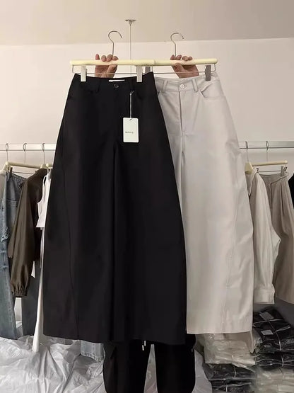 Korean Style Casual Pants Women's Summer New Large Size Fat MM Loose Hip Covering Slimming Wide Leg Long Pants
