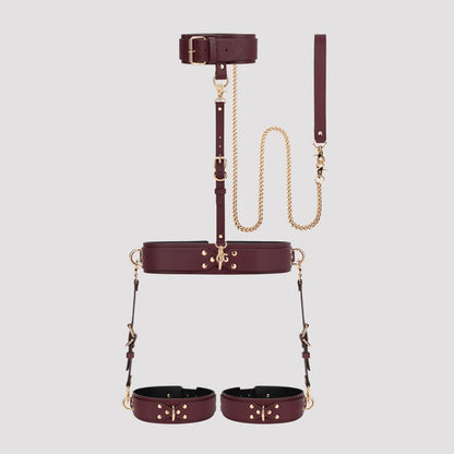 Puppy play Bondage Gear Handcuffs Wrist Ankle Thigh Cuffs Collar Restraints for Adult Fetish Play Sex Scene Simulation Cosplay