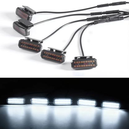 18LED Front Grille Light FOR FOTON TUNLAND V9 Car Daytime Running Light Wheel Eyebrow Lamp For Pickup Offroad 12V led light