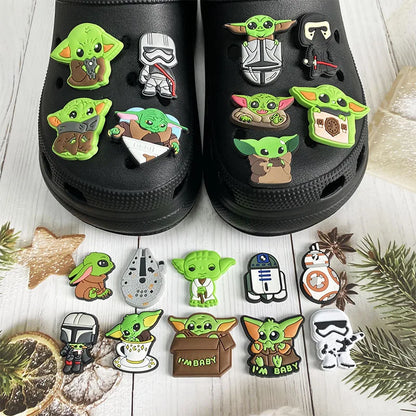 13-55Pcs Hot Toys Star Wars Shoe Charms For Slides Clog Sandals Shoes Decorations Accessories For Christmas Birthday Gifts