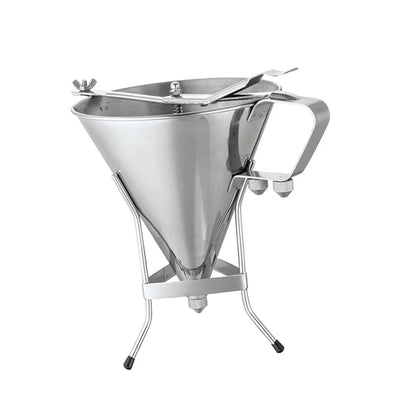 Stainless Steel Funnel Balls Tools with Handle Octopus Making Funnel Dispenser for Desserts Making Cake Decorating Crepes Baking