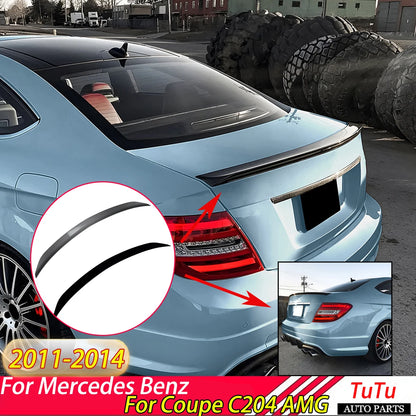 Rear Spoiler Wing for Mercedes Benz Coupe C204 For 2011-2014 AMG Car Trunk Tail Fin lid Guard splitter decoration Cover Tuning