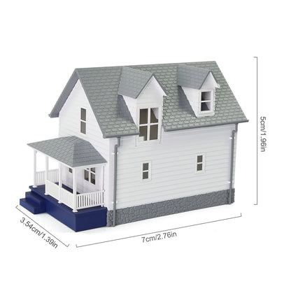 Evemodel N Scale Model Dwelling House Pre-built Painted Two-story Building