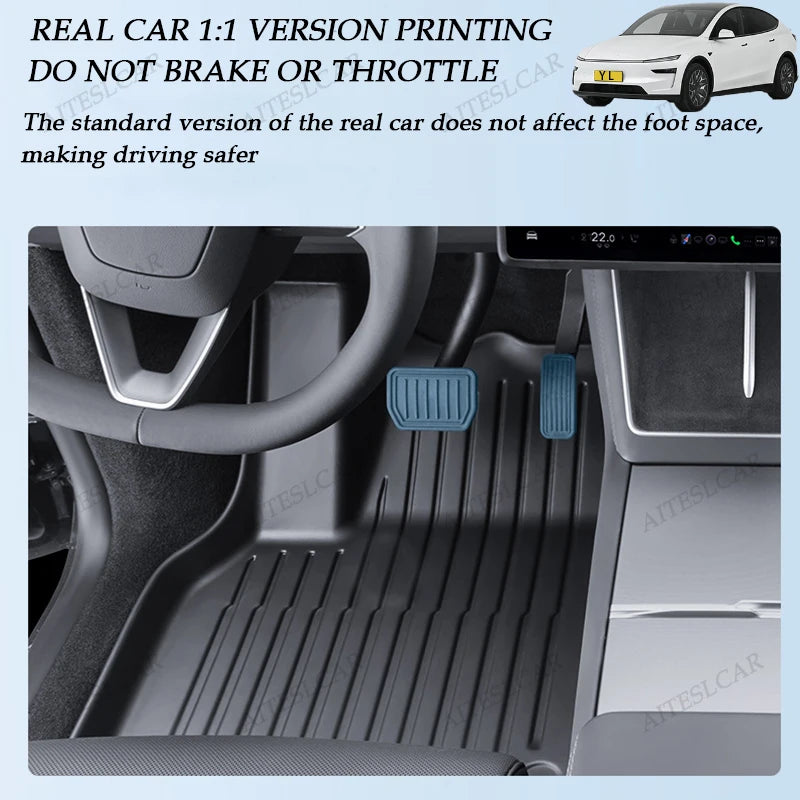 Custom TPE Car Floor Mats For Tesla Model YL Full Coverage Waterproof Anti-slip Durable All Weather Auto Foot Liners Car Interio