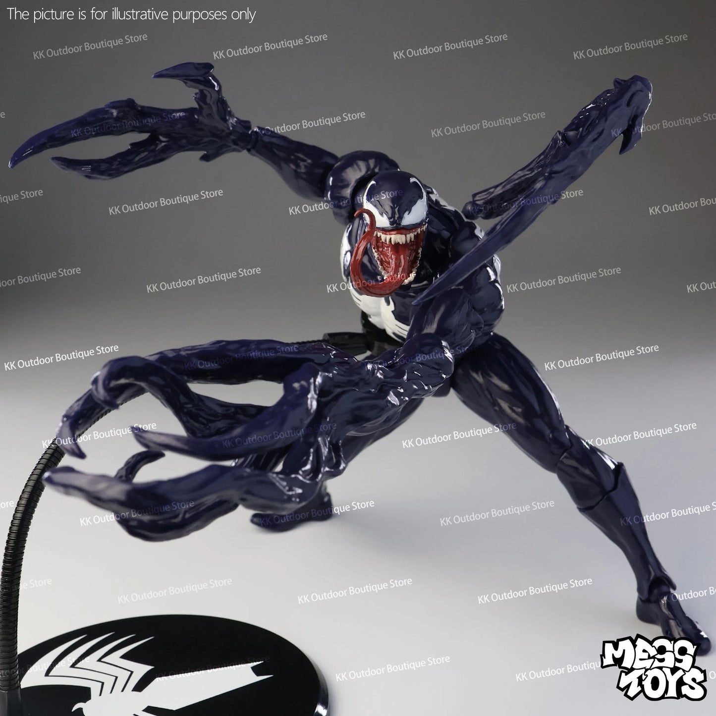 NEW Mess Toys Venom Lethal Neighbor Spider Man Symbiotic Black Suit Messtoys Spiderman Anime Action Figure Model Doll Gifts Toys