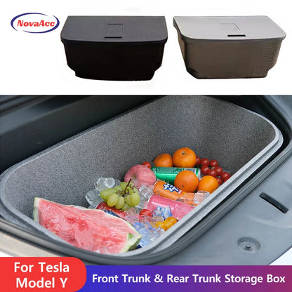 Front Trunk Rear Trunk Storage Box For Tesla Model Y Juniper 2021-2026 Model 3 Highland 2024-2026 Camping Travel Insulated Bin