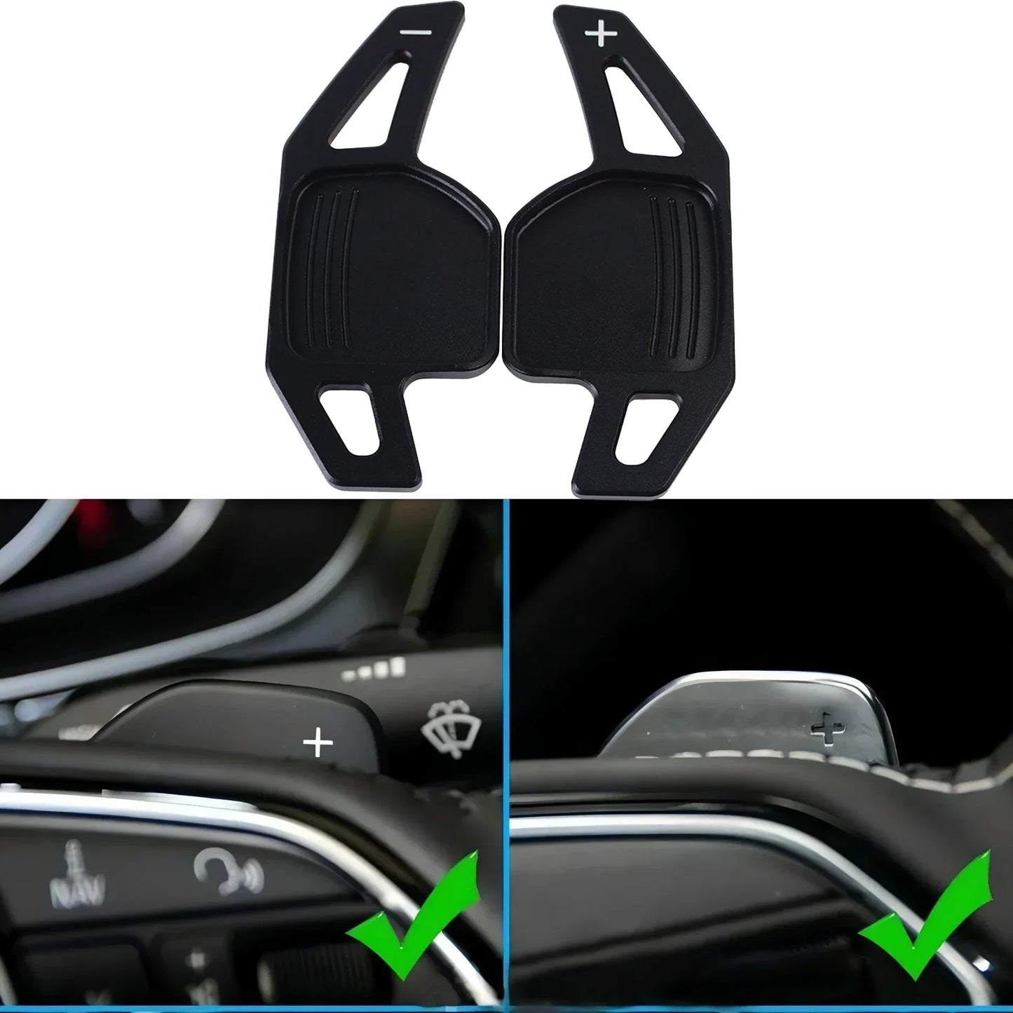 2Pcs Steering Wheel Paddles Extension Shifters For Audi A4 B8 A3 8P S3 A5 A6 S6 C6 Q5 A8 R8 TTS MK2 8J Avant DSG Car Styling