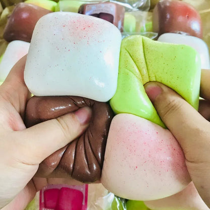 Squishy Simulated Square Bread Squeeze Toy Stress Relief Slow Rising Sensory Fidget for Anxiety ADHD Autism Gift for Kids Adults