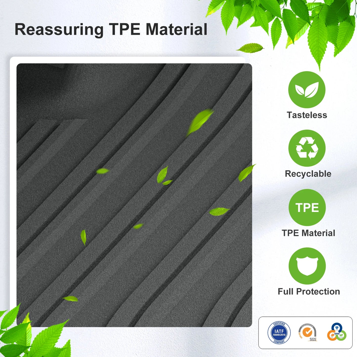 RHD for 2024 Toyota Land Cruiser Prado J250 7seat Fuel Only Fit Right Rudder Car Floor Mats Trunk Pad TPE 3D Foot Mat Black