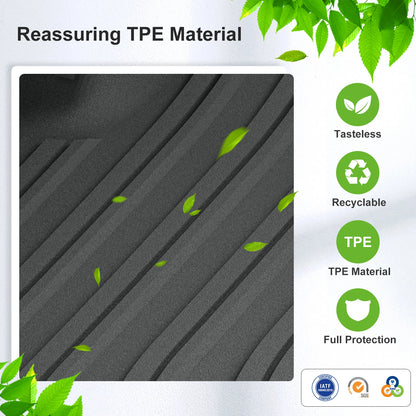 RHD for 2024 Toyota Land Cruiser Prado J250 7seat Fuel Only Fit Right Rudder Car Floor Mats Trunk Pad TPE 3D Foot Mat Black