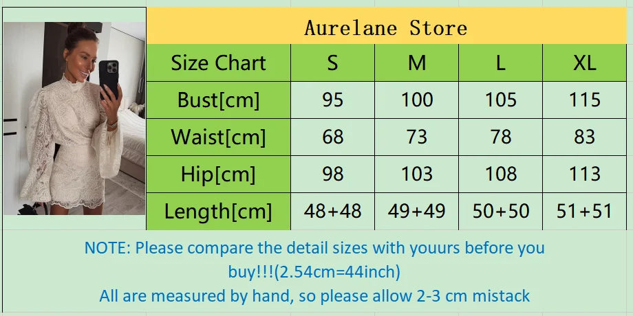 Trendy Lady Hollow Out Lace Mini Dress Elegant 2025 New Long Sleeve Designs Chic High Neck Short Vestidos Autumn Club Night Gown