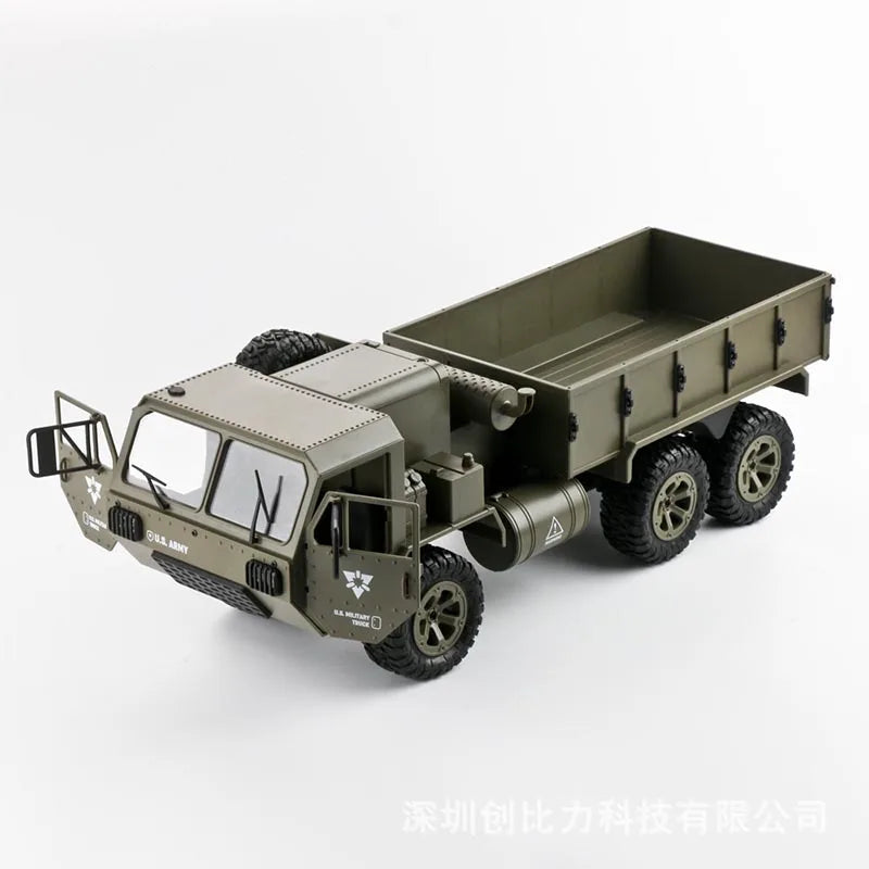 Remote Control Scale Wheeled Truck 1:16 Remote Control Vehicle Model Six Wheel Drive WiFi Cameras Simulation Military Card Rc