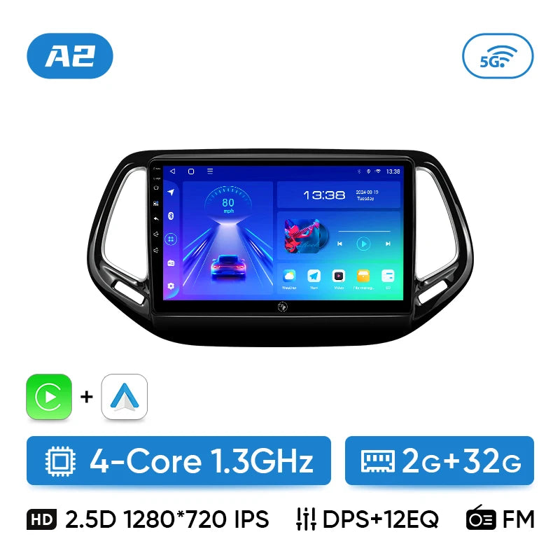 Ainavi Car Multimedia Player For For Jeep Compass 2 MP 2017 2018 2019 wireless Carplay Android Auto 4G Wifi 2din