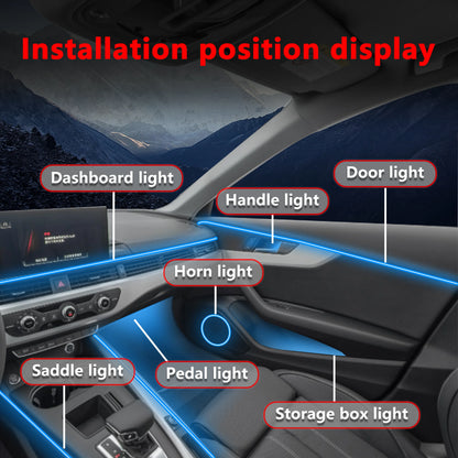 For Audi A4 B7 Customize Your Car’s Interior with Hidden LED Light Strips for Car Interiors Offering 64s APP RGB Symphony