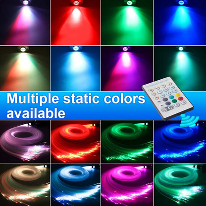 Car Starry Sky Light Auto Home Fiber Optic Lights Atmosphere Lamp Music Control Ceiling Lights RGB 12W 8 Colors Car Styling DIY