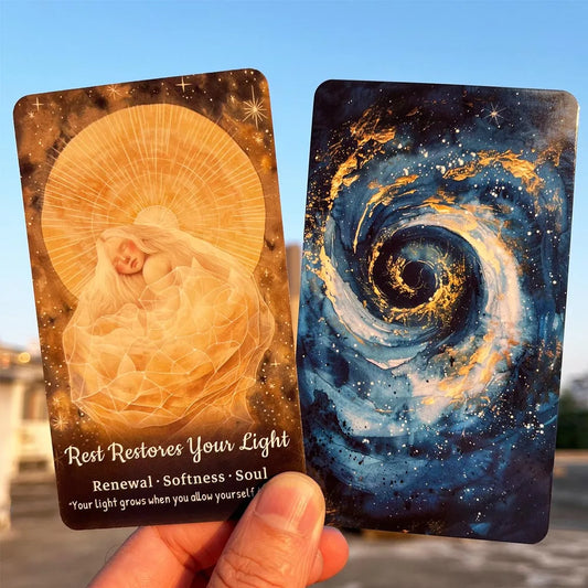 54 Cards Tarot Card Deck, 13x8cm Return to the Self Card Deck  Oracle Cards, Help Listen Breathe Find Lost Light, Card Games