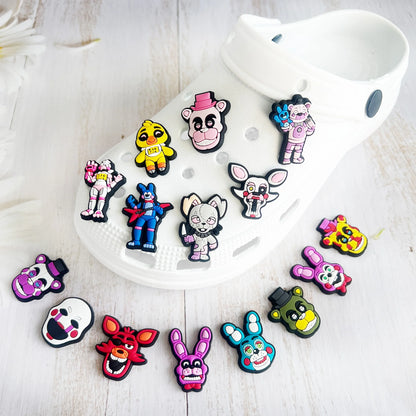 24-100PCS Mix Cartoon Shoe Charms Anime Character Comic Clog Sandal Shoe Accessories Decoration Buckle Fit Wristbands Kids Gifts