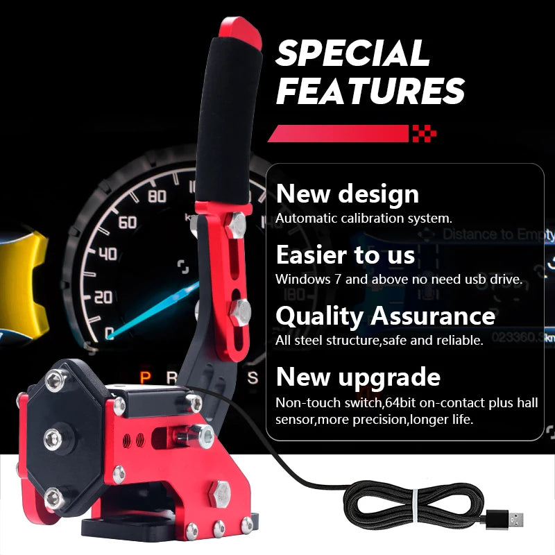 Sim Rui to Pc Handbrake Simracing Hand Brake Sim Racing Cockpit Usb Brakes Drift Game Steering Wheel Lever Simulator