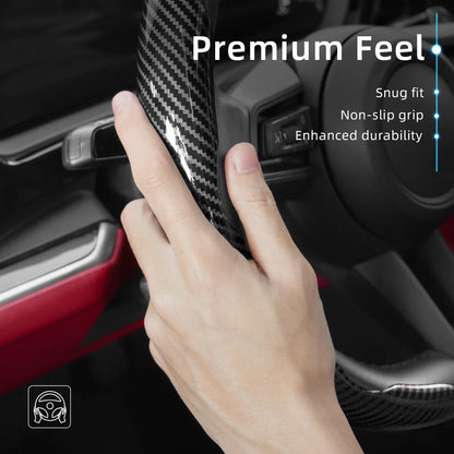 Suitable for Chery Carbon Fiber Texture Steering Wheel Cover with Segmented Quick-Release Design, Durable, for Models Such as Tiggo 2 3 4 7 8 9 Pro Max Csh Arrizo 6 Cross C5 J6 E5 Omoda 5 Gt Eq7