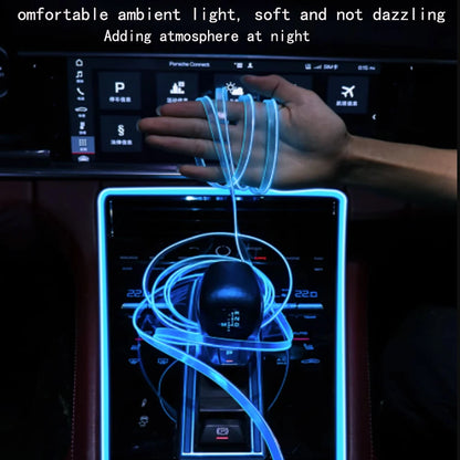 5V DIY LED Strip Car Interior Atmosphere Lighting Flexible Light Line Tube With USB Auto Decoration Ambient Lamp 1M/2M/3M/5M2026