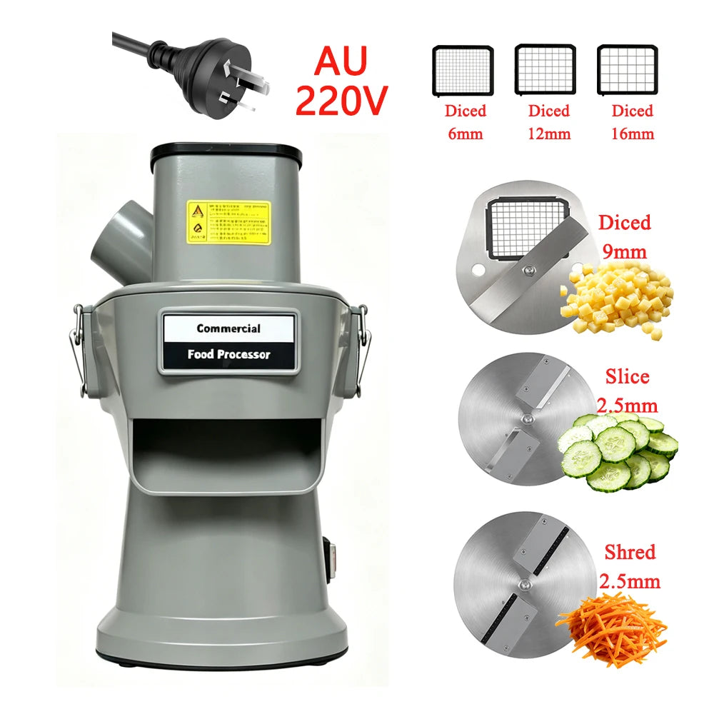 Stainless Steel Commercial Vegetable Cutter Slicer Shredder Dicer Multifunctional Food Processor for Professional Kitchen Use