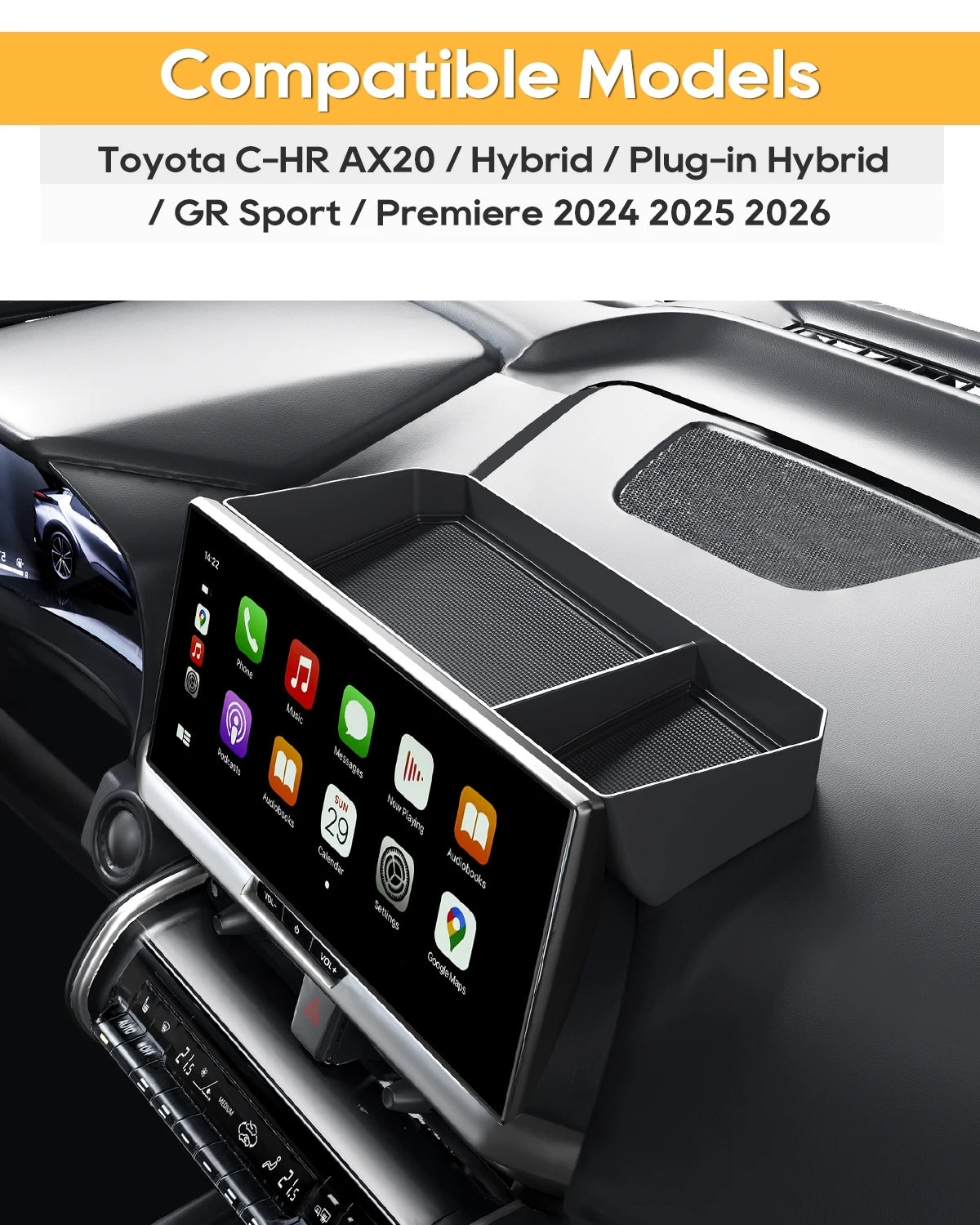 LFOTPP for Toyota C-HR Hybrid 2024 2025 2026 LHD Car Centre Console Storage Box Car Centre Console Tray Toyota C-HR Accessories