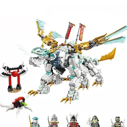 New Golden Dragon Bricks Golden Dragon Building Block Set Model Toys For Birthday Gift