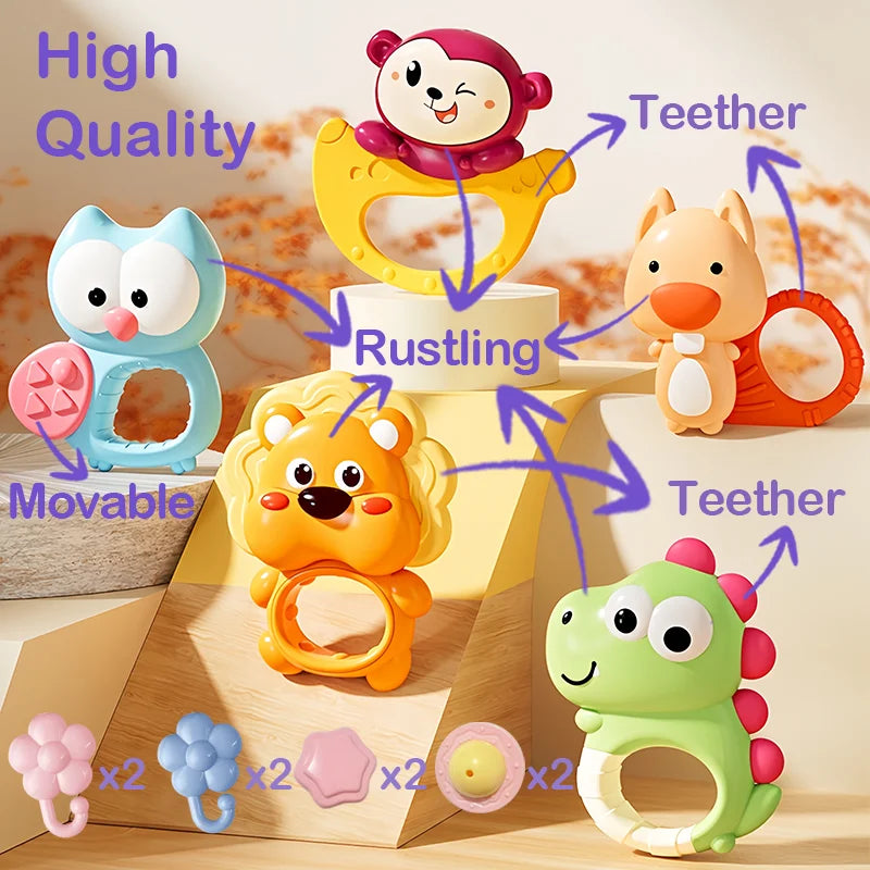 360° Sheep Musical Baby Crib Mobile Rotating Soft Light Bed Bell Toy Four Speed Timming Hanging Infant Newborn Bedside Gift