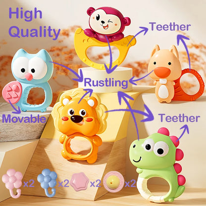 360° Sheep Musical Baby Crib Mobile Rotating Soft Light Bed Bell Toy Four Speed Timming Hanging Infant Newborn Bedside Gift