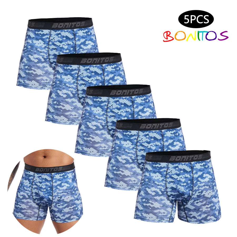 5pcs boxers Men's Panties Breathable boxer shorts Men Underwear Polyester underpants for man High Quality Male Trunks