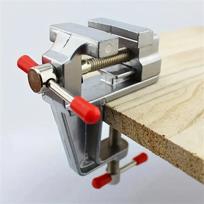 Mini Bench Vise Muliti-Funcational 3.5&quot Aluminum Miniature Small Jewelers Hobby Clamp On Table Flat Pliers Tool Vice