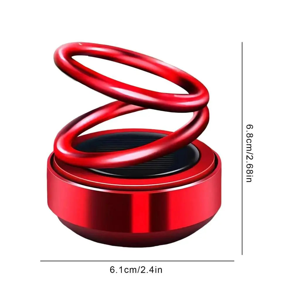 Solar Car Air Fresheners Double Ring Rotating Car Perfume Ornaments Aromatherapy Auto Diffuser Cars Interior Decoration Diffuser