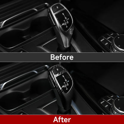 Car Center Console Dashboard Gear Shifter Panel For BMW F30 F31 F34 3GT F32 F33 F36 Trim Accessories, Carbon Fiber ABS Sticker
