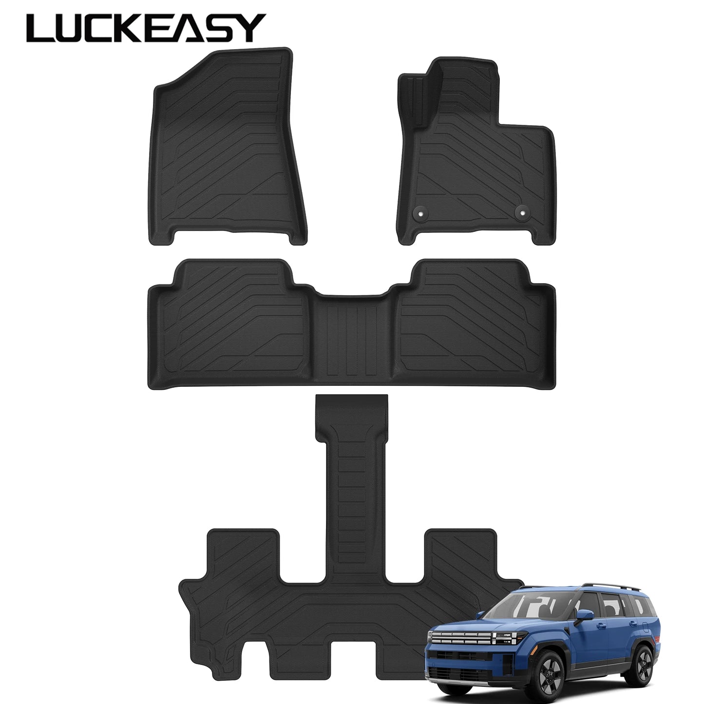 for Hyundai Santa Fe Hybrid 2025 2026 Car Floor Mats Protective Mat Car Accessories Cargo Liner Trunk Pad Only Fit Right Rudder
