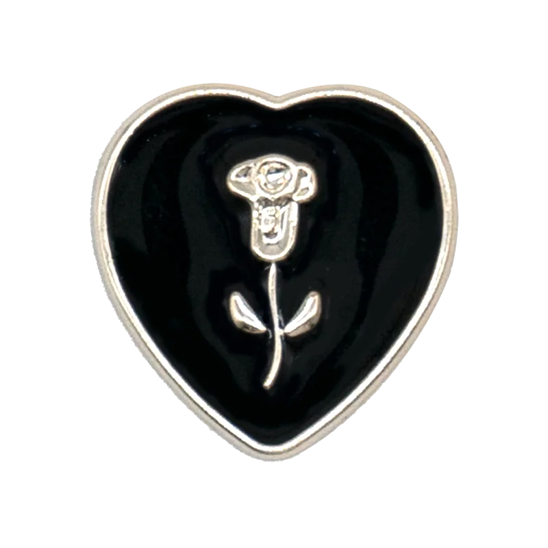 1/20pcs Black Metal Shoe Charms Bling Flower Luxury Bag Perfume Shoe Accessories Women Men Clog Buckle Sneaker Sandal Decoration