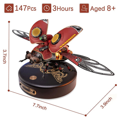 ROKR Adult Plastic Model Kit, 3D Puzzle Scout Beetle, Insect Model, Cyberpunk Decorative Gift Idea (MI02)