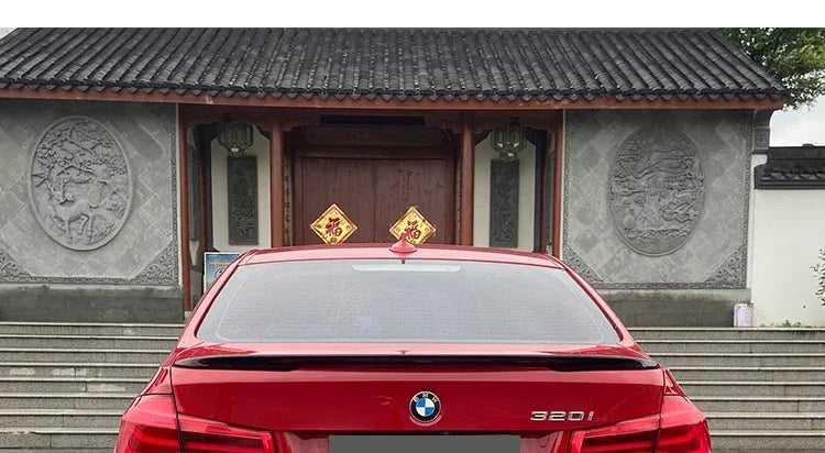 Carbon Fiber Rear Bumper Lip Trunk Wing MP M4 PSM Style Roof Spoiler Kit For BMW 3 Series F30 F31 F35 2012-2019 Gloss Black