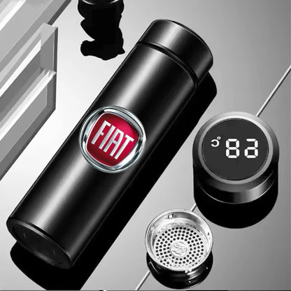 Car Smart Thermos Cup 500ml Portable Temperature Display Water Bottle For FIAT 500 500C 2012 500X 500L Fiat 695 Car Accessories