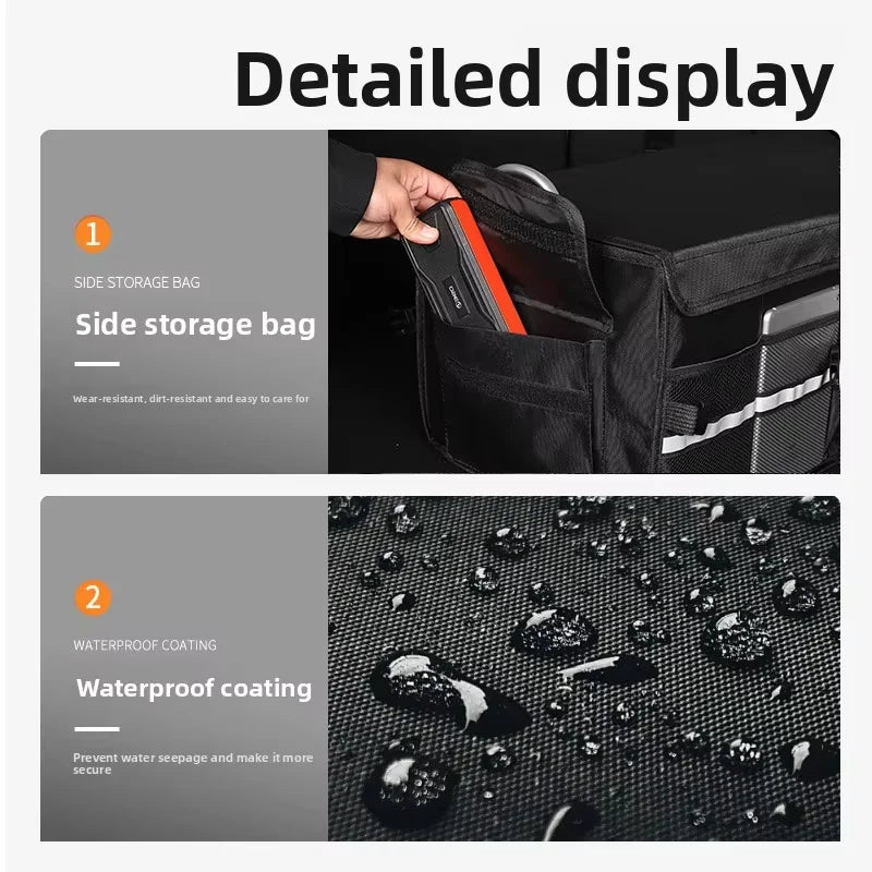Oxford Cloth Car Storage Box Trunk Storage Organizer Foldable Multifunctional Car Camping Storage Bag Storage Rack