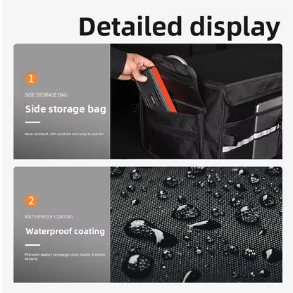Oxford Cloth Car Storage Box Trunk Storage Organizer Foldable Multifunctional Car Camping Storage Bag Storage Rack