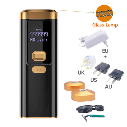 Vancostar Portable Laser Epilator 999900 Flashes Permanent IPL Hair Removal 3 Light-out Window Painless Hair Remove in Home