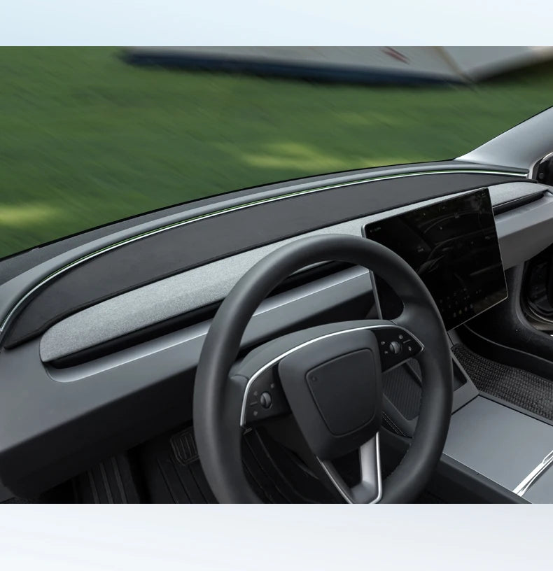 For Tesla Model Y Juniper Suede Leather Dashmat Model 3 Highland Car Dashboard Cover Pad Dash Mat SunShade Carpet Accessories