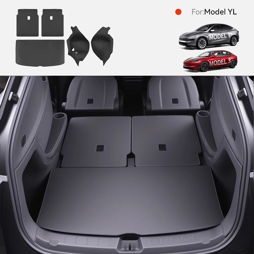YZ For Tesla Model YL Juniper 2026 Trunk Mat Cover Nappa Leather All Weather Anti-scratch Full Coverage Trunk Liner Accessories