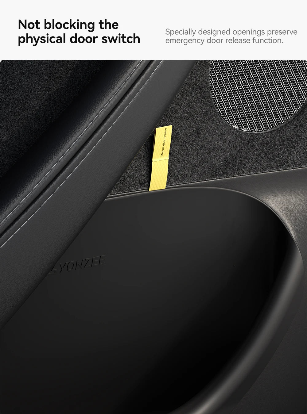YZ For Tesla Model 3/Y/YL Highland Juniper Car Door Side Storage Box Front Rear Side TPE Door Storage Organizer Tray Accessories